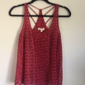 Cute multicolored sheer top.